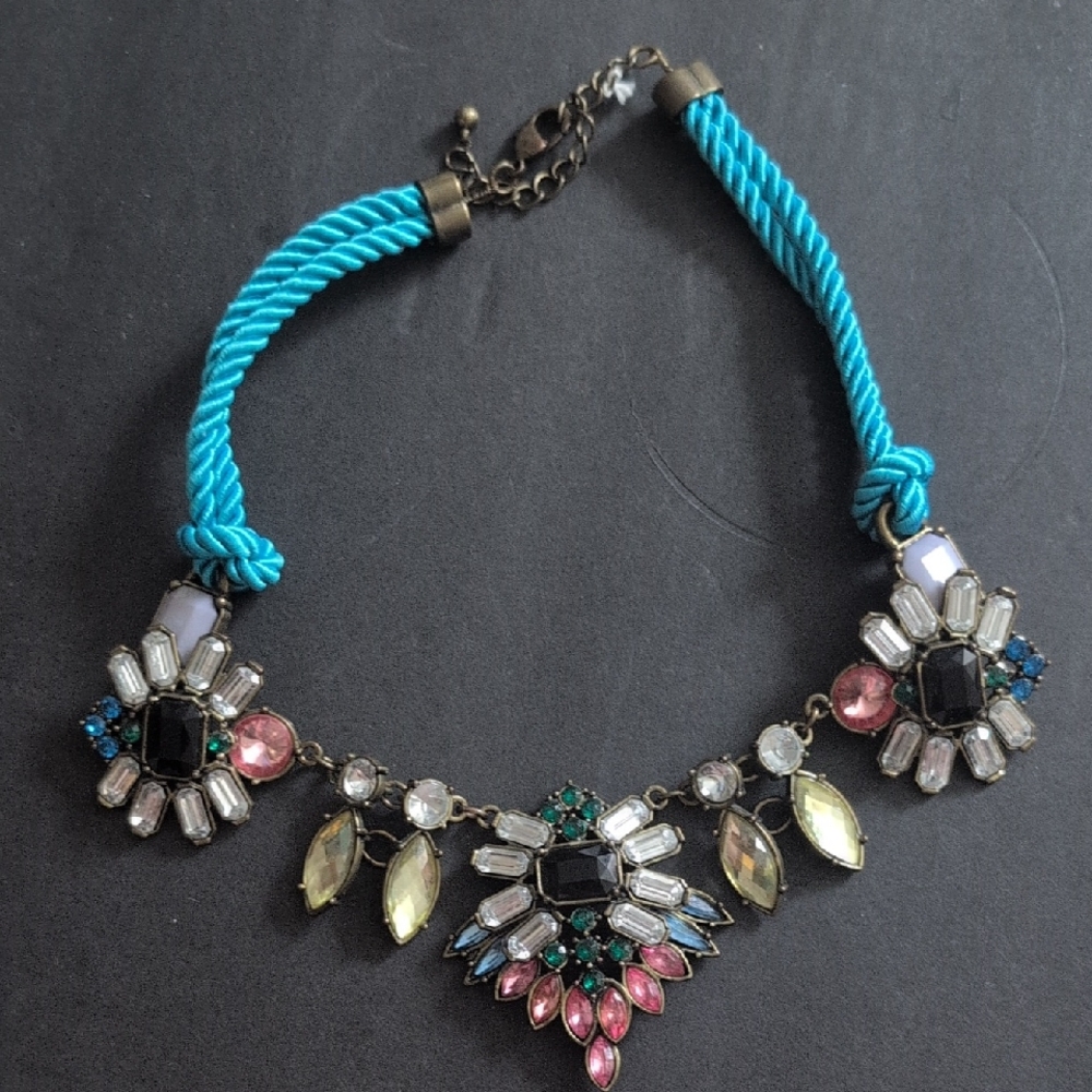 Boho Chunky Statement Jeweled Neck